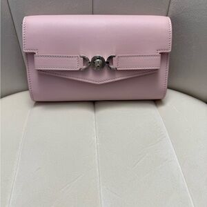 Versace Light Pink Leather Clutch